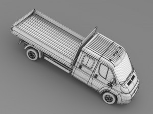 ram promaster cargo crew cab truck 2015 3D 模型