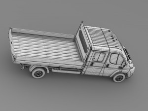ram promaster cargo crew cab truck 2015 3D 模型