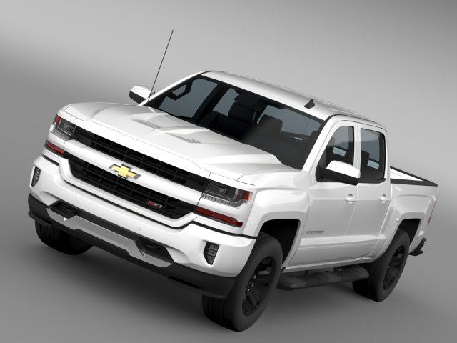 chevrolet silverado lt z71 crew cab gmtk2 short bo Modelo 3D .c4d .max .obj .3ds .fbx .stl .blend 