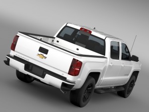 chevrolet silverado lt z71 crew cab gmtk2 short bo Modelo 3D