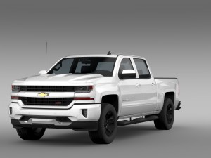 chevrolet silverado lt z71 crew cab gmtk2 short bo Modelo 3D