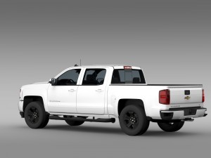 chevrolet silverado lt z71 crew cab gmtk2 short bo Modelo 3D