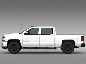 chevrolet silverado lt z71 crew cab gmtk2 short bo Modelo 3D
