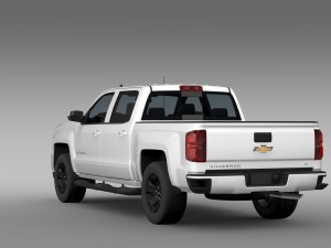 chevrolet silverado lt z71 crew cab gmtk2 short bo Modelo 3D