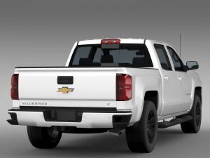 chevrolet silverado lt z71 crew cab gmtk2 short bo Modelo 3D
