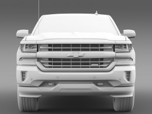chevrolet silverado lt z71 crew cab gmtk2 short bo Modelo 3D
