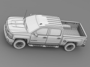 chevrolet silverado lt z71 crew cab gmtk2 short bo Modelo 3D