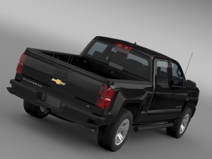 chevrolet silverado lt z71 crew cab gmtk2 standart Model 3D