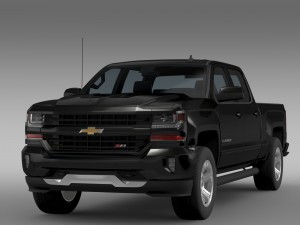 chevrolet silverado lt z71 crew cab gmtk2 standart Model 3D
