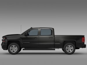 chevrolet silverado lt z71 crew cab gmtk2 standart Model 3D