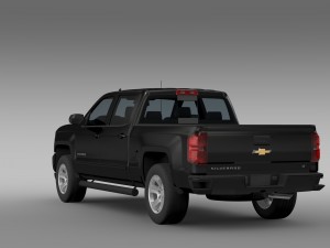 chevrolet silverado lt z71 crew cab gmtk2 standart Model 3D