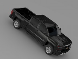 chevrolet silverado lt z71 crew cab gmtk2 standart Model 3D