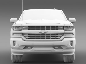 chevrolet silverado lt z71 crew cab gmtk2 standart Model 3D