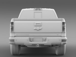 chevrolet silverado lt z71 crew cab gmtk2 standart Model 3D