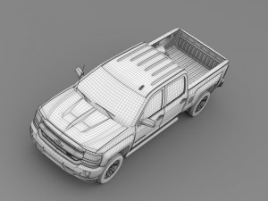 chevrolet silverado lt z71 crew cab gmtk2 standart Model 3D