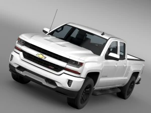 chevrolet silverado lt z71 double cab gmtk2 standa 3D Model