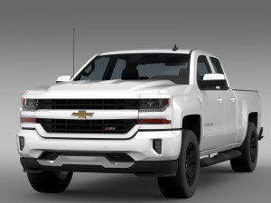 chevrolet silverado lt z71 double cab gmtk2 standa 3D 模型