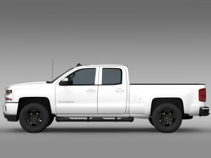chevrolet silverado lt z71 double cab gmtk2 standa 3D 模型