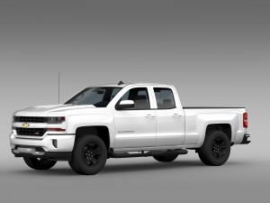 chevrolet silverado lt z71 double cab gmtk2 standa 3D 模型