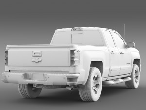 chevrolet silverado lt z71 double cab gmtk2 standa 3D 模型