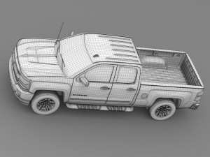 chevrolet silverado lt z71 double cab gmtk2 standa 3D 模型