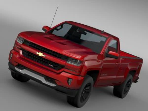 chevrolet silverado lt z71 regular cab gmtk2 long 3D Model