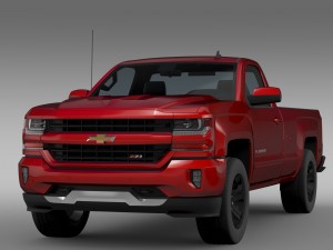 chevrolet silverado lt z71 regular cab gmtk2 long 3D Model