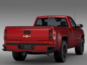 chevrolet silverado lt z71 regular cab gmtk2 long 3D Model