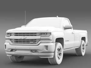chevrolet silverado lt z71 regular cab gmtk2 long 3D Model