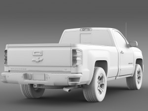 chevrolet silverado lt z71 regular cab gmtk2 long 3D Model