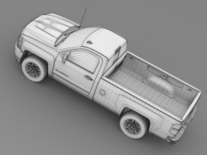 chevrolet silverado lt z71 regular cab gmtk2 long 3D Model