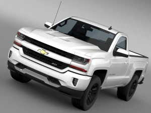 chevrolet silverado lt z71 regular cab gmtk2 stand 3D Model