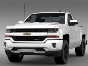 chevrolet silverado lt z71 regular cab gmtk2 stand Model 3D