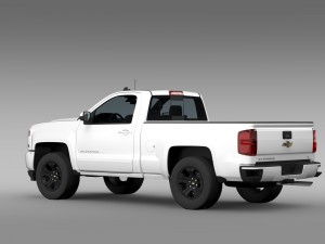 chevrolet silverado lt z71 regular cab gmtk2 stand Model 3D