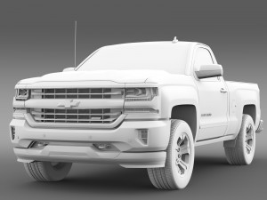 chevrolet silverado lt z71 regular cab gmtk2 stand Model 3D