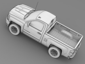 chevrolet silverado lt z71 regular cab gmtk2 stand Model 3D