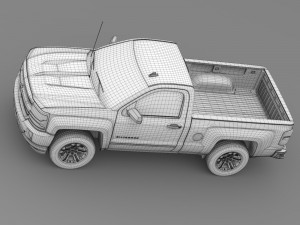 chevrolet silverado lt z71 regular cab gmtk2 stand Model 3D