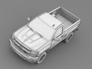 chevrolet silverado lt z71 regular cab gmtk2 stand Model 3D