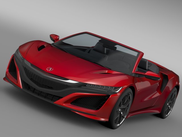 acura nsx cabriolet 2017 3D Model .c4d .max .obj .3ds .fbx .stl .blend 