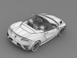 acura nsx cabriolet 2017 3D Model