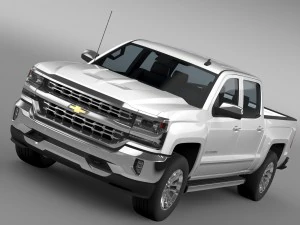 chevrolet silverado ltz crew cab gmtk2 short box 2 3D Model