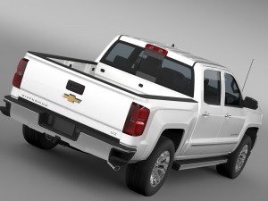 chevrolet silverado ltz crew cab gmtk2 short box 2 3D Model