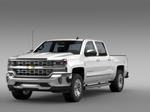 chevrolet silverado ltz crew cab gmtk2 short box 2 3D Model