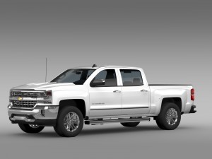 chevrolet silverado ltz crew cab gmtk2 short box 2 3D Model