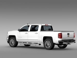 chevrolet silverado ltz crew cab gmtk2 short box 2 3D Model