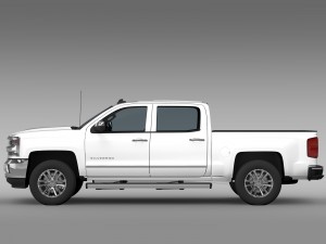chevrolet silverado ltz crew cab gmtk2 short box 2 3D Model