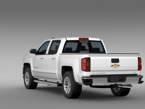 chevrolet silverado ltz crew cab gmtk2 short box 2 3D Model