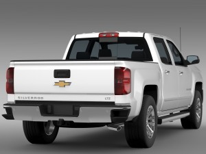 chevrolet silverado ltz crew cab gmtk2 short box 2 3D Model