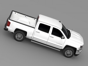 chevrolet silverado ltz crew cab gmtk2 short box 2 3D Model