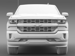 chevrolet silverado ltz crew cab gmtk2 short box 2 3D Model